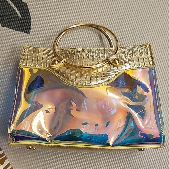 Gold Handle Clear Mini Satchel NWT - Picture 3 of 8